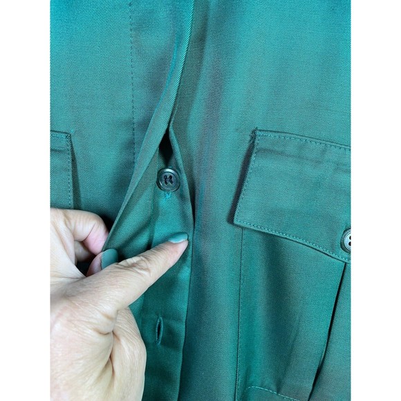 Anne Pinkerton Top Size S Womens Kelly Green Long Sleeve Button Up japananne - Picture 3 of 15